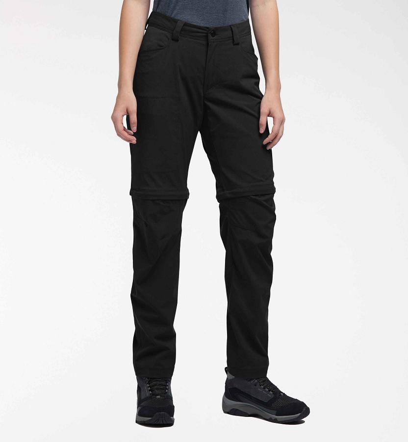 Haglöfs Womens Lite Zip Off Hiking Pants Black New Zealand 05678ZKIG